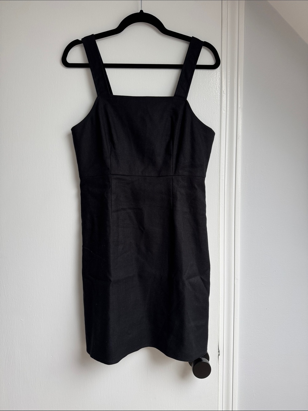 Jcrew Black Linen Mini Dress